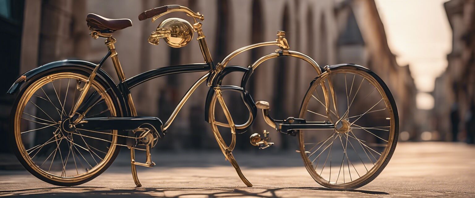 Classic dome bell on a vintage bicycle