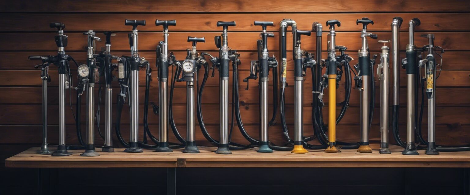 Vintage bike pump collection